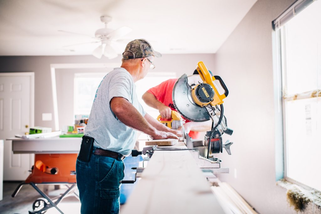Remodeling your home with a contractor.