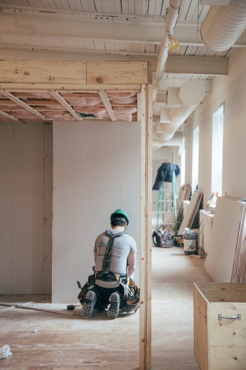 Remodeling your home with a contractor.