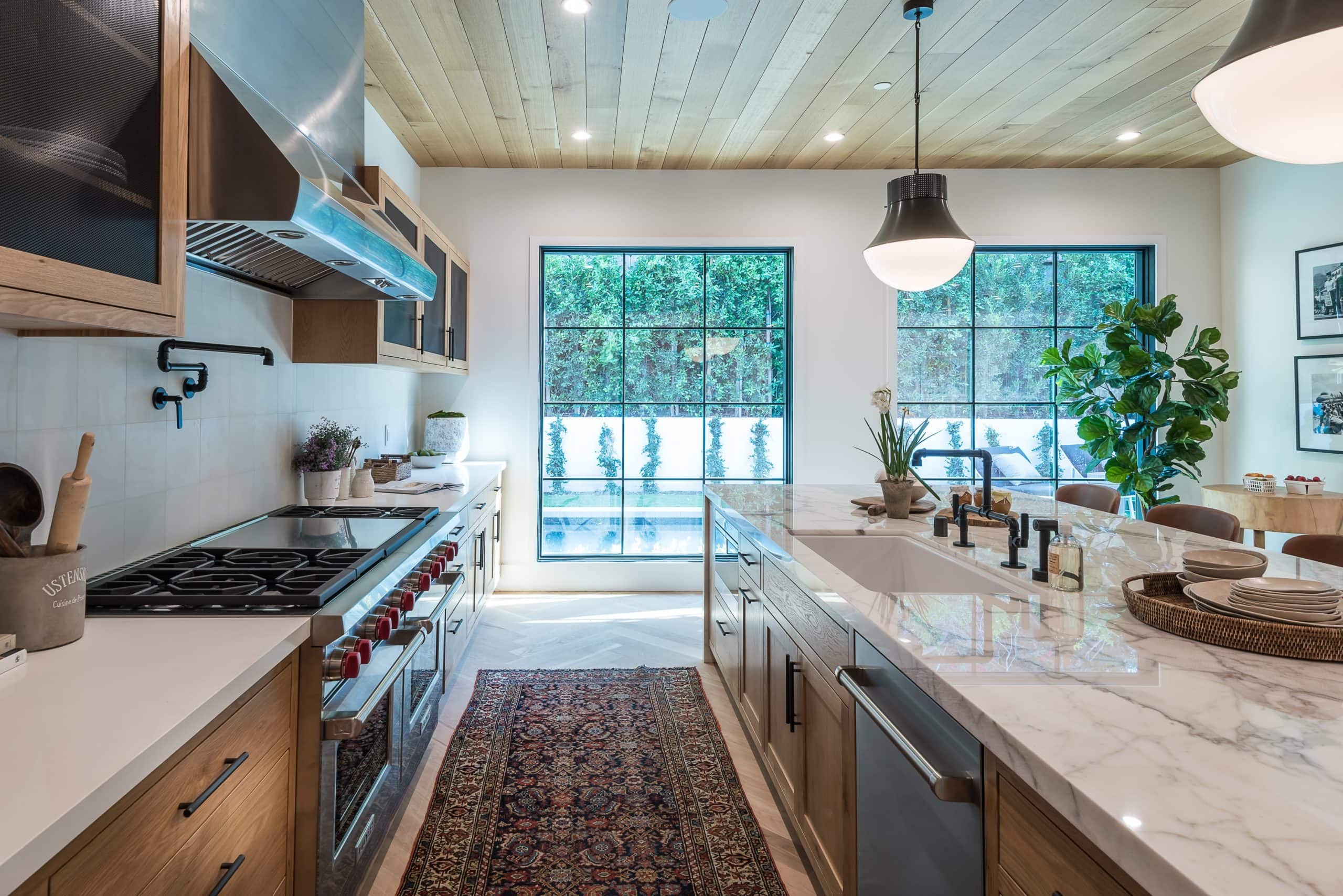 modern farmhouse kitchen; interior design styles