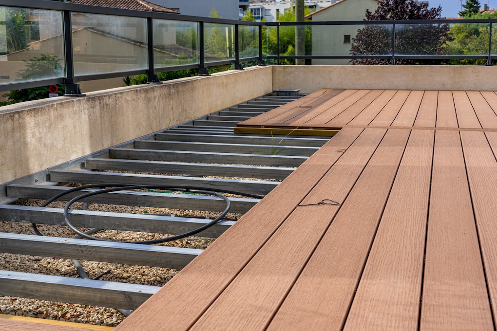 mahogany deck materials installation