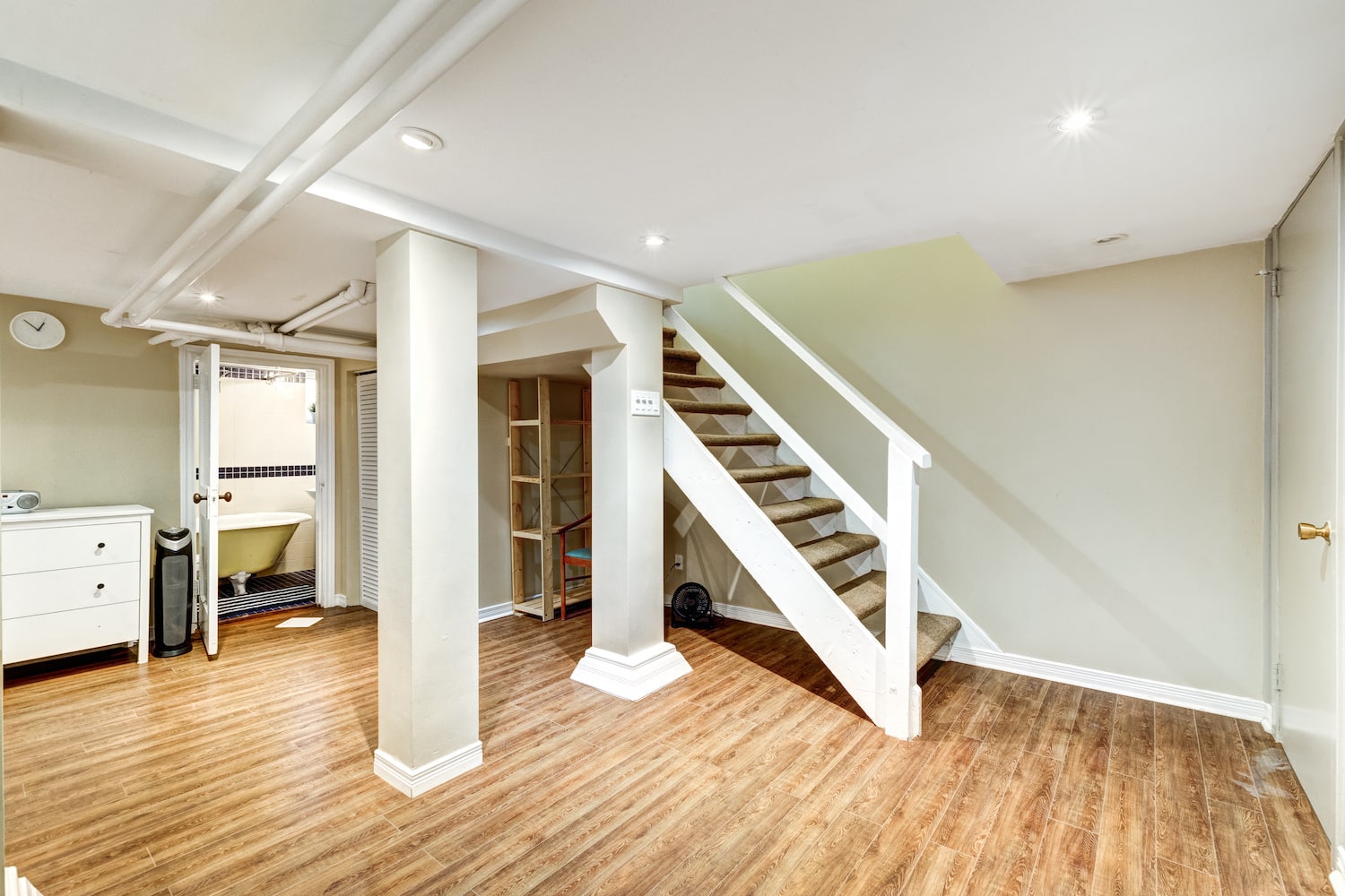 how to finish a basement completed home renovation project